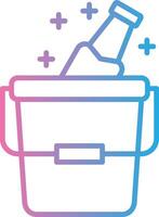 Ice Bucket Elegant Flat Illustration vector