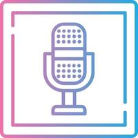 Microphone 3D Interface Shape vector
