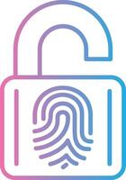Unlock Interface Line Graphic vector