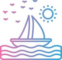 Boat Color Block Badge vector