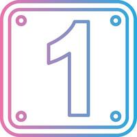 Number 1 Interactive Symbol vector