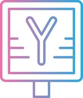 Y Intersection UI Badge vector
