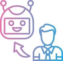 Bot Vibrant Visual Object vector