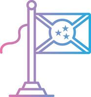 Burundi Flag Thin Line Element vector