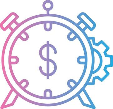 reloj personalizado línea elemento vector