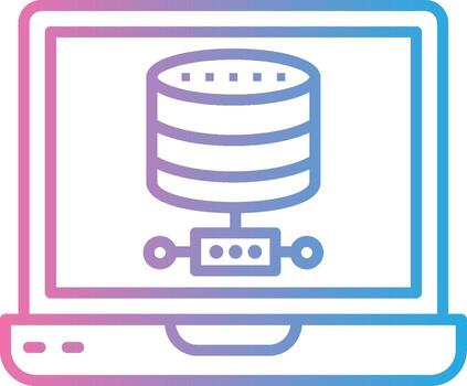 base de datos codificado ui símbolo vector