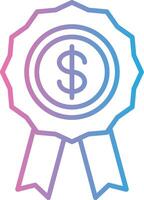 Casino Medal Sharp Line Mark vector