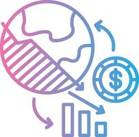 Economic Crisis Custom Line Element vector