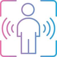 Motion Sensor Outlined Line Artwork vector