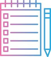 Notepad Sharp Line Mark vector