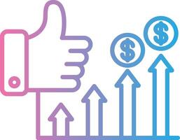 Thumb Up Soft Outline Graphic vector