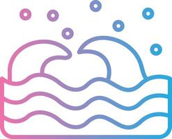 Wave Outlined Concept Piece vector