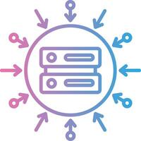 Aggregation Iconic Line Form vector