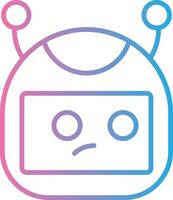 Bot Simplified Line Mark vector