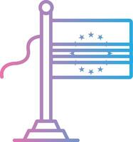 Cape Verde Flag Isometric Web Illustration vector