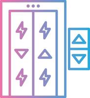 Elevator Pixel Style Badge vector