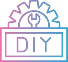 Do It Yourself Simplified Line Mark vector