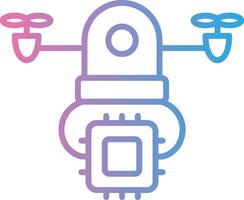 Drone Delivery Thin Line Element vector