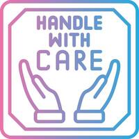 Handle With Care Gradient Color Form vector