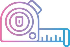 Measuring Tape Coded UI Symbol vector