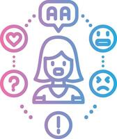 Speech Therapy Simplified Line Mark vector