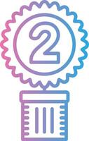 2nd Prize Business App Graphic vector