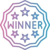 Winner Gradient Style Element vector