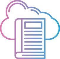 Cloud Library Responsive App Shape vector