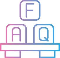 Faq Monochrome Line Graphic vector