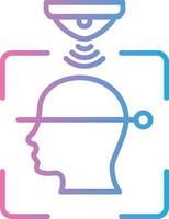 Face Recognition UI Badge vector