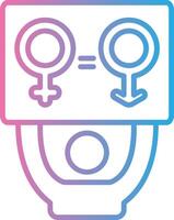 Gender Equality Color Stroke Symbol vector