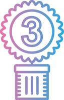 3rd Prize Color Stroke Symbol vector