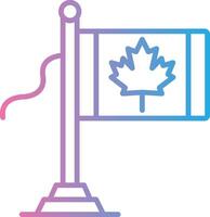 Canada Flag Modern Interface Badge vector