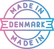 Made In Denmark Thin Graphic Shape vector