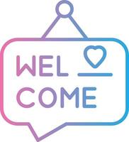 Welcome 3D Rendered Symbol vector