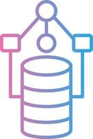 Data Model Iconic Line Form vector