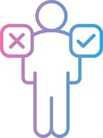 Decision Making Sharp Line Mark vector