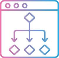 Flow Diagram Pixel Style Badge vector