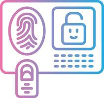 Fingerprint Identification UX Focused Shape vector