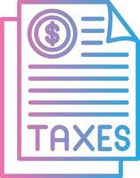 Taxes Documents Detailed UI Piece vector