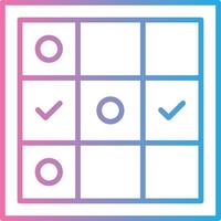 Tic Tac Toe Monotone Sketch Design vector