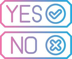 Yes Or No Sharp Line Mark vector