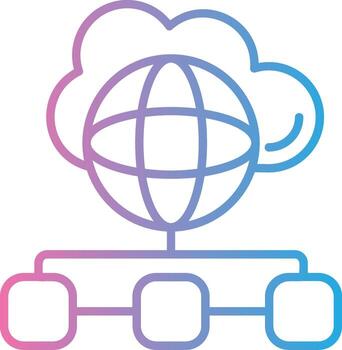 Cloud Computing Cool Tone Form vector