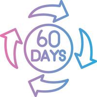 60 Days Monotone Sketch Design vector