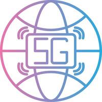 Global Connection Bold Outline Badge vector