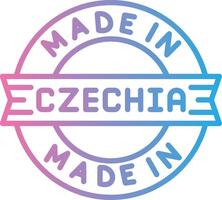 Made In Czechia Color Block Badge vector
