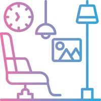 Recliner Color Stroke Symbol vector