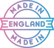 Made In England 3D Interface Shape vector