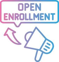 Open Enrollment Color Enhanced Graphic vector