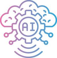 Artificial Intelligence Geometric App Mark vector